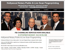 Tablet Screenshot of hollywoodnotary.com